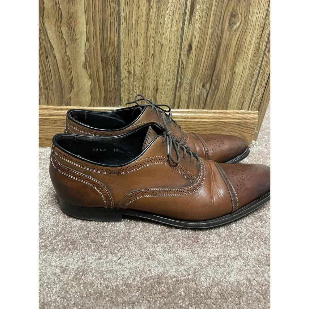 To Boot New York Adam Derrick‎ mens 10 Italian Brown Oxford leather Dress Shoes